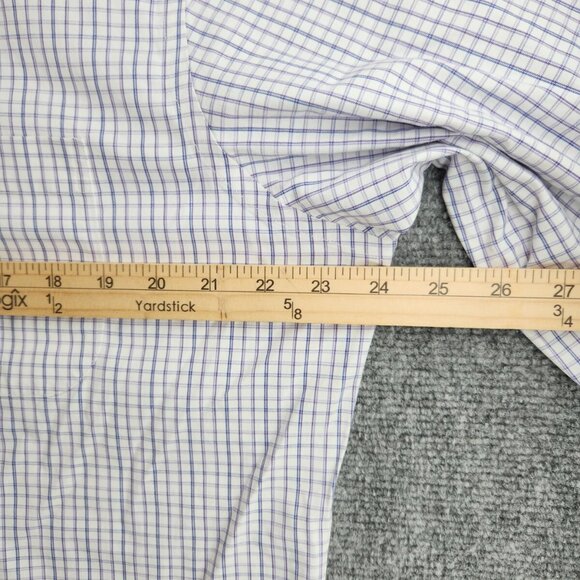 Brooks Brothers 16.5 33 Blue Non-Iron Check Cotton Regent Long Sleeved Men Shirt - Picture 11 of 15